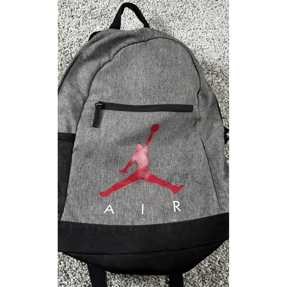 Air Jordan Youth School Backpack Gray‎ Red Jumpman